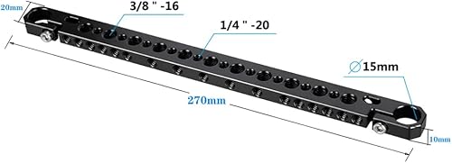 Miniatura 2 de CAMVATE Adaptador de varilla de aluminio de 0.591 in para cámara y monitor Cage Rig - 2142