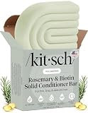 Kitsch Rosemary & Biotin Natural Hair Conditioner Bar, Organic, Vegan, Volumizing, Hydrating & Cleansing Conditioner for Curly or Straight Hair, Plastic, Paraben & Sulfate Free, Eco Friendly, 2.7 oz