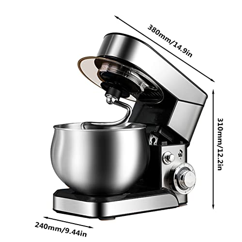 PanHuiWen Stand Mixer,tilt-head, 5qt 1200w, 6-speed Tilt-head Food Dough Mixer, Stainless Steel Bowl, With Dough Hook, Mixer Beater, Wire Whisk, Splash Guard - Image 2