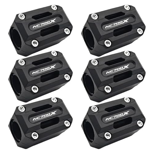 �̂��߂� NC700 NC700X �I�[�g�o�C�A�N�Z�T���[ �N���b�V���o�[ �����u���b�N �G���W���K�[�h �o���p�[�v���e�N�^�[ �I�[�g�o�C�G���W���ی� �X���C�_�[�v���e�N�^�[ �o�C�N�o���p�[�h���b�v�h�~�u���b�N(6PC)