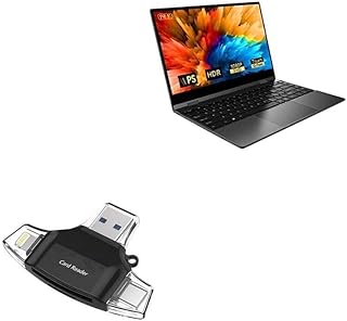 BoxWave Smart Gadget Compatible with Dopesplay Portable Lapdock Monitor DR148 (14.1 in) - AllReader SD Card Reader, microSD Card Reader SD Compact USB - Jet Black