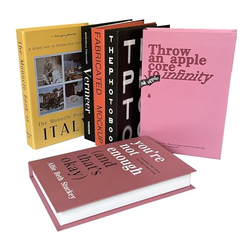 Decorative Fake Books for Home Decor - Set of 6 Pcs Vintage