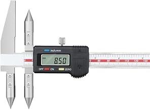 Paquímetro digital de distância central, paquímetro de medição de distância de borda, paquímetro de medição de distância de furo, paquímetro digital de cabeça cônica (Color : Measuring range: 5-150mm