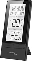 technoline WS9787 Temperaturstation – digitale Funkuhr mit Innen- & Außentemperaturanzeige, Datum & Wochentag, kabelloser Außensensor TX206, Tischaufstellung, einfache Bedienung, präzise Wetteranzeige