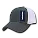 DECKY 204-CHAWHT Low Crown Air Mesh Baseball Cap, Cha/What, Charcoal/White