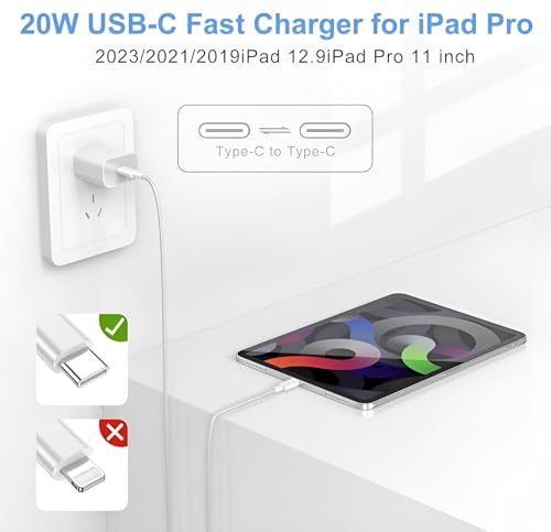 Image of 20W Type C PD Adapter with Braided Type C to C Data Cable Compatible with iPhone 17 /17 Air /17e /17 /16 /15 /Pro /Max /Plus /ProMax, USB C Charger 20watt |BIS Certified, 6 Months Warranty White