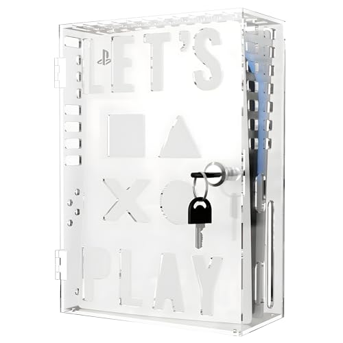 Skywin PS5 Console Lock Box for Parents - Manage Kids Playtime with Acrylic Display Case for PlayStation 5 - Secure Locking Box for PS5, Slim & Pro - Supports Healthy Screen Habits