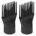 FRCOLOR Universal Hair Dryer Comb Attachment 2Pcs Black Plastic Blower Nozzle 5 cm Diameter Blow Dryer Accessories for Home Hair Styling 4.92X1.96X1.96In