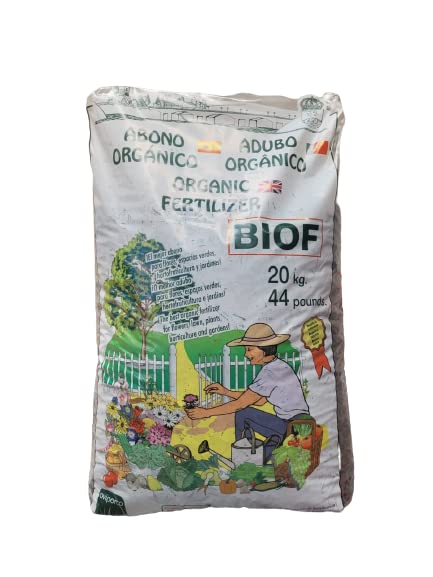 Abono organico granulado BIOF-1 Saco 20kg, 100% ecologico, abono para Todo Tipo de Plantas - Aviporto