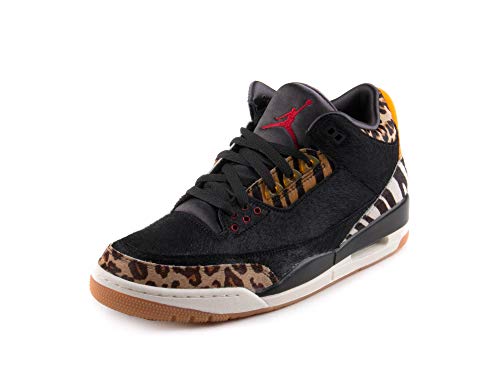 AIR JORDAN Nike Mens 3 Retro SE Animal Instinct Black/Multi-Dark Mocha Synthetic Size 8