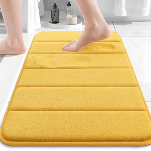 Buganda Memory Foam Bath Mat 24 x 16, Ultra Soft Absorbent Bathroom Rugs