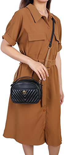 lola mae Quilted Crossbody Bag Small Lightweight Shoulder Purse Top Zipper Phone Pocket4