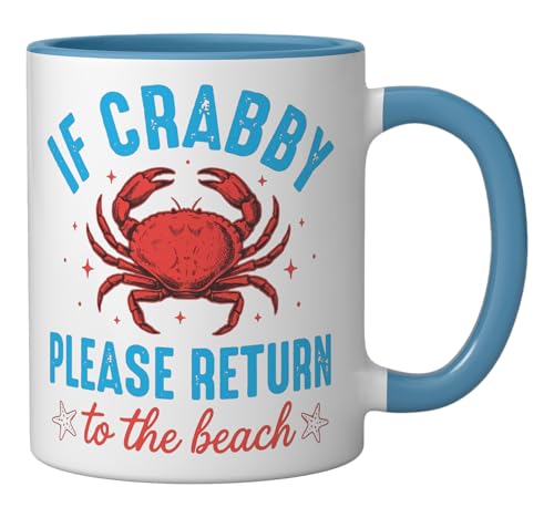 Mug cerámico azul y blanco 11 onzas miniatura 2