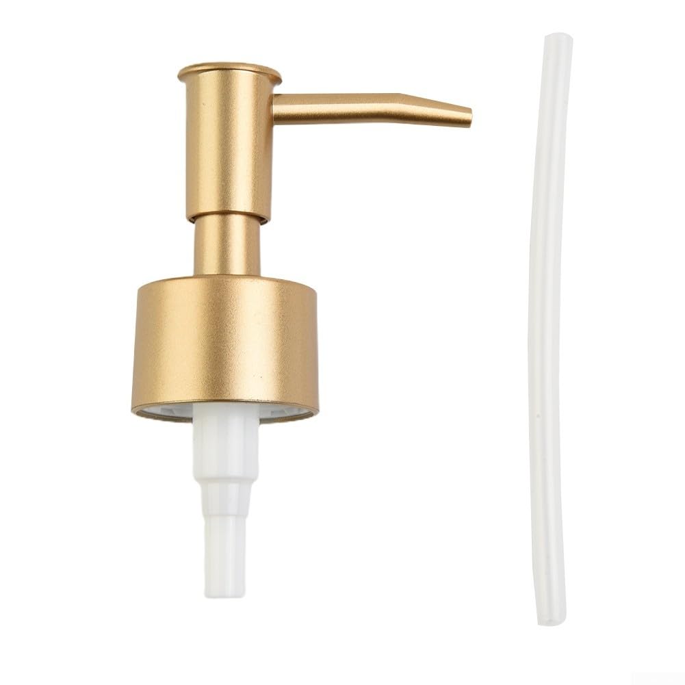 Soap Dispenser Pump Replacement, Soap and Lotion Dispenser Pump for Kitchen Bathroom Worktop Bottles(Matte Gold)