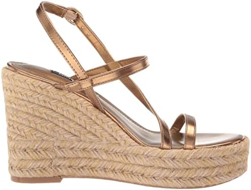 Nine West Women's JILLS Wedge Sandal, Gold 710, 11 | Image 5
