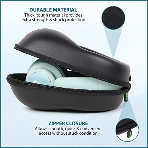 GadgetBite Headphone Vinyl Carrying EVA Case Earpads Storage Bag Headphone Pouch Portable Anti-Pressure Compatible for Boat 550/Sony WH C510/Flix X1/Sony CH710n/Hyperx Cloud Cases (Black)