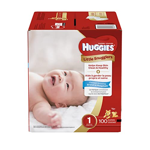Huggies Little Snugglers Baby Diapers, Size 1, 100 Count, GIGA JR PACK (Packaging may Vary)