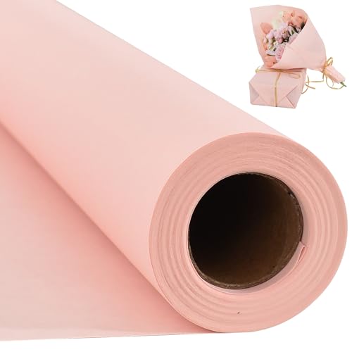 BEISHIDA Peach Pink Gift Wrapping Paper Roll, 15in...
