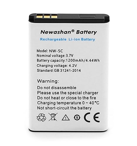 NEWASHAN 1200mAh 3,7V Batterie pour TechniSat Dab Radio Digitradio 1 1S 2 2S 6 6S IR RDR RADIWOW...