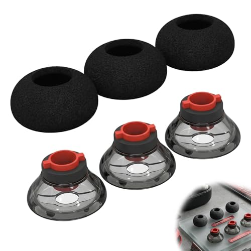 wilcractk Eartips 3er Set Mittel Transparent Schwarz Und Schaumstoff Komfort Ersatz Ohrpolster Kompatibel mit Plantronics Voyager 5200 Bluetooth Headset Für Büro Und Alltag