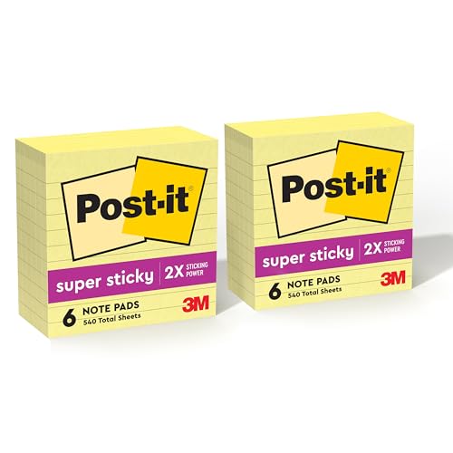 Post-it Super Sticky Lined Notes,