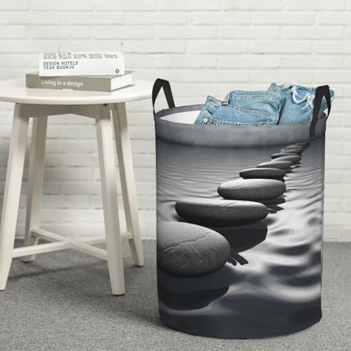 Panier à linge de qualité supérieure en tissu imperméable et résistant gris - 2