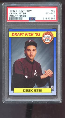 1992 Front Row 55 Derek Jeter ROOKIE RC PSA 6 Graded Baseball Card Minor League Draft Pick '92