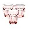 Bormioli Rocco Rock Bar Lounge Rocks Glasses Peach Set of 6 925 oz