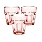 Bormioli Rocco Rock Bar Lounge Rocks Glasses Peach Set of 6 925 oz