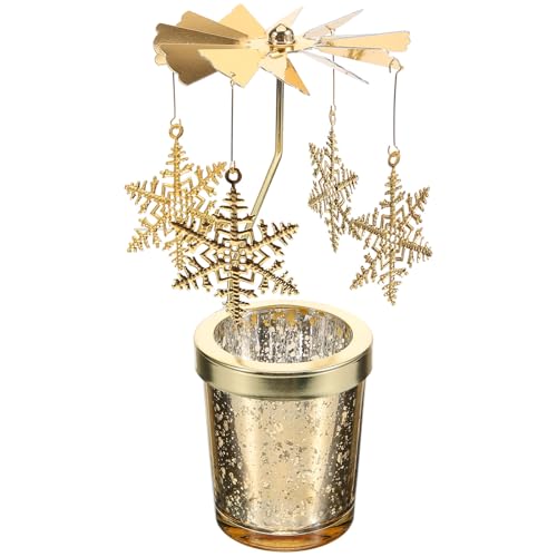 Holibanna rotierenden Kerzenhalter Weihnachten drehen Schneeflocke...