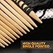 36PCS Bamboo Knitting Needles Set, BetyBedy Single Pointed Knitting Needles, 9 Inches Length Knitting Crochet Supplies for Beginners Handmade (18 Sizes from 2.0mm-10.0mm)