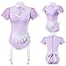 Littleforbig Cotton Romper Onesie Pajamas Bodysuit - Maid Suit Purple 2XL