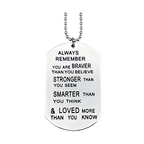 O.RIYA Always Remember You Are Braver Than You Believe Jewelry Necklace/Keyring