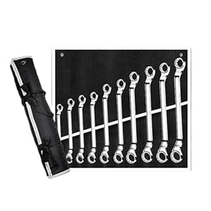 Generisch 10-teiliges Ratschenschlüssel-Set Flex-Kopf