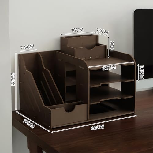 Caja de escritorio escolar IOIUSKKU para orden de documentos A4 6