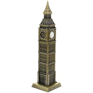 EXCEART Big Ben Clock Tower Statue London Landmarks Model Metal UK Building Model Collectible Figurine Vintage Home Decor for Tourism Souvenir Desktop Decoration Bronze