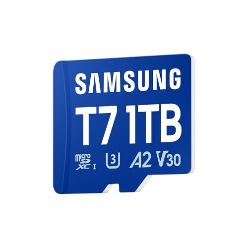 Samsung T7 microSD-Karte, 1 TB, Speicherkarte für Mobile Games auf Smartphones, Tablets und Handheld-Konsolen, UHS-I U3, Full HD & 4K UHD… – Ansicht 2