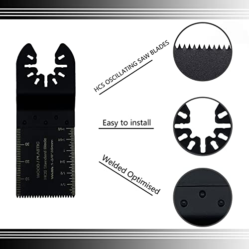 Yuanshikj (50Pc,1-3/8") Wood Plastics Universal Oscillating Multitool Saw Blades Oscillating Tool Blade Professional Quick Release Durable Oscillating Tool Multi Tool Blades Kits #TOP2
