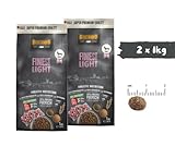 Belcando - Trockenfutter - Finest Light 2x1kg - optimal für übergewichtige & ältere Hunde – mit Ente & Hafer – L-Carnitin zur Fettverbrennung – getreidearm & proteinreich