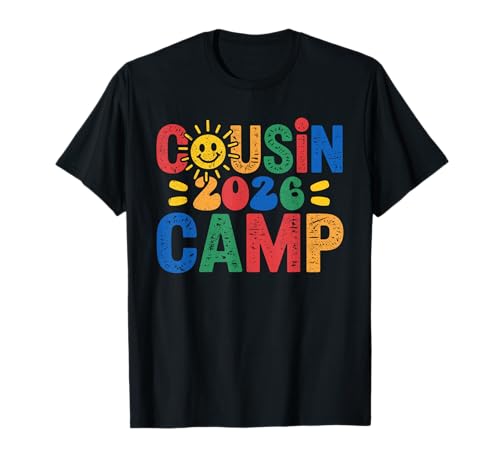 Cousin Camp 2026 Family Vacation Summer Camping Boys Kids T-Shirt