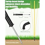 GHB Soccer Agility Training Equipment, 6 Agility Poles, 20ft Speed Ladder, 12 Disc Cones, Resistance Parachute, Jump Rope, 5 Resistance Bands, Soccer Training Poles for Speed Agility Training - Image 2