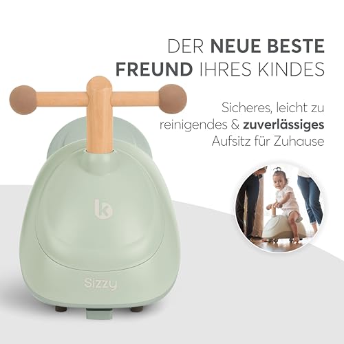 KikkaBoo Baby Aufsitzfahrzeug ab 1 Jahr SIZZY, Rutschauto ohne Pedale, Rutscherfahrzeug mit Griffen, Multidirektional, Ab 1 bis 3 Jahre, Baby-Geschenk, Minze