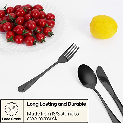 Quatish HD070BK01-NEW Travel Utensils With Case, Quatish Portable Silverware Set For Work, Stainless Steel Reusable Travel Cutlery Set, Fork And Spoon Set For Camping, Picnic, Gadgets, Lunch Box thumb #1