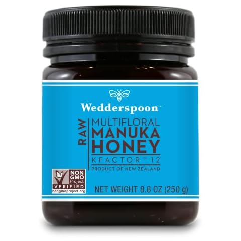 Wedderspoon Raw Premium Manuka Honey KFactor 12, 8.8 Oz, Unpasteurized, Genuine New Zealand Honey, Multi-Functional, Non-GMO Superfood Cover