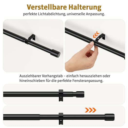 Tringle à rideaux extensible 325 cm avec support renforcé pour salon