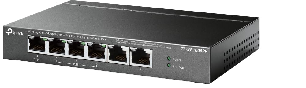 TP-Link Commutateur TL-SG1006PP 6 x Go (3 x PoE+ 1 x PoE++)