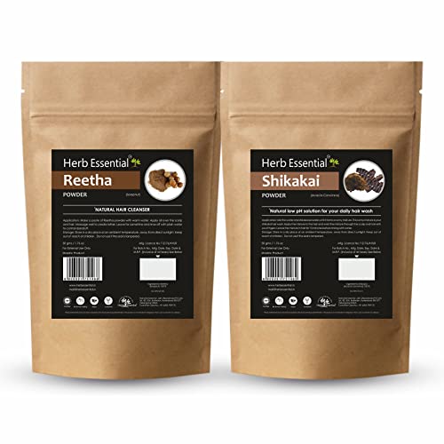 Image of Herb Essential Reetha and shikakai Powder for Hair Growth, 50 g (Pack of 2)