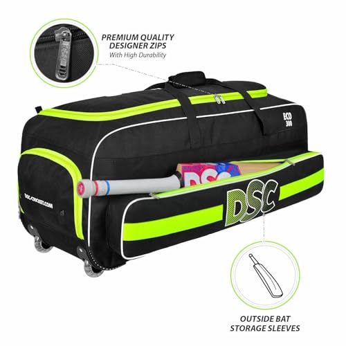 Image of DSC Eco 300 Cricket Kit Bag - Large Capacity Sports Equipment Travel Bag for Players