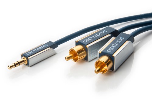 Cable adaptador audio Clicktronic 7.5 m RCA 3.5 mm miniatura 1
