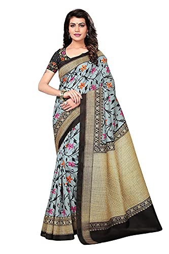 Sari en soie avec chemisier bleu saphir taille unique vêtement femme